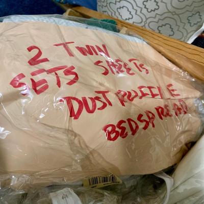 LOT 45 Z: Closet Clear Out! Bedsheets, Towels, Pillows, & More