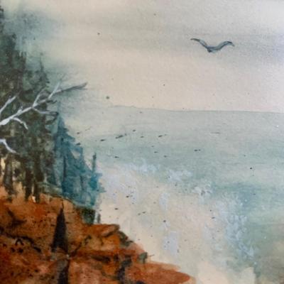 LOT 53 M: Framed & Signed Watercolor Paintings by Bette Elking & V. H. Pollock