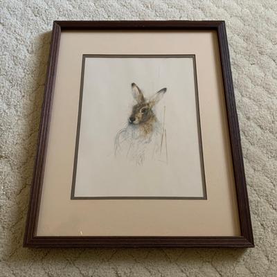 LOT 55 M: Framed Print "Hare" by Chad Stase