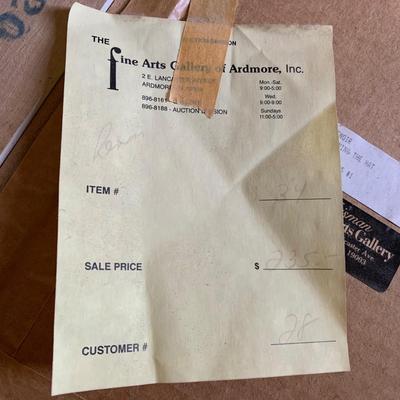 LOT 56 M: Framed & Signed Etching "Pinning The Hat" by Pierre Auguste Renoir