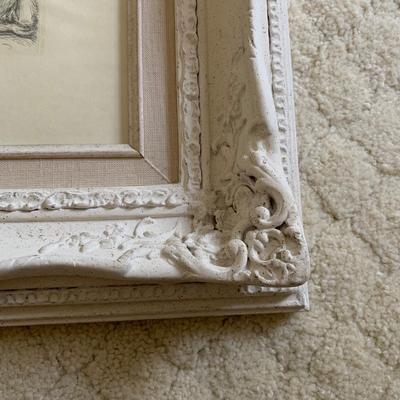 LOT 56 M: Framed & Signed Etching "Pinning The Hat" by Pierre Auguste Renoir