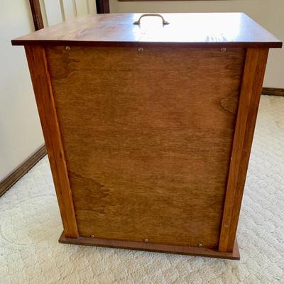 LOT 57 M: Hand Painted Cupboard / Storage Box w/ Wheels