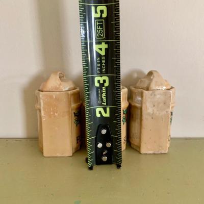 LOT 58 M: Vintage Miniature Japanese Made Lusterware Collection: Tea set & Kitchen Canister Set