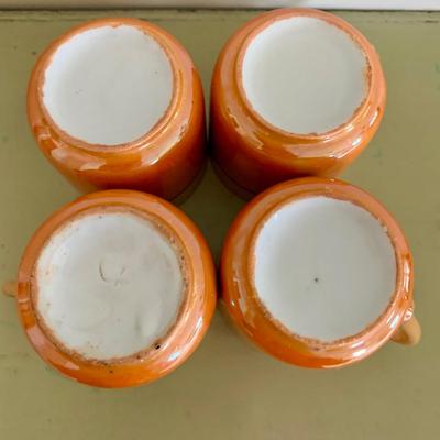 LOT 58 M: Vintage Miniature Japanese Made Lusterware Collection: Tea set & Kitchen Canister Set