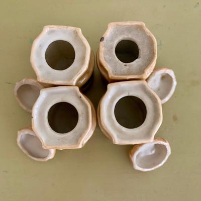 LOT 58 M: Vintage Miniature Japanese Made Lusterware Collection: Tea set & Kitchen Canister Set