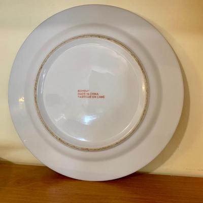 LOT 59 K: Bombay Blue & White China Set: Florals & Dragons 18 pieces