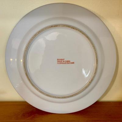 LOT 59 K: Bombay Blue & White China Set: Florals & Dragons 18 pieces