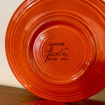 LOT 60 K: Fiestaware Collection: Plates, Salt & Pepper Shakers, Cups, & More