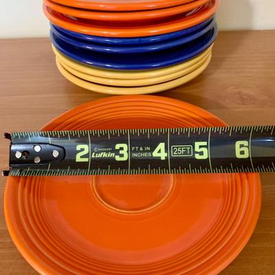 LOT 60 K: Fiestaware Collection: Plates, Salt & Pepper Shakers, Cups, & More