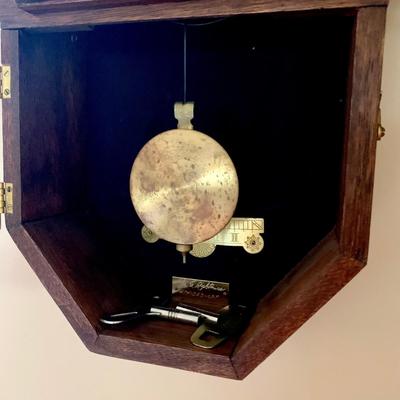 LOT 61 M: Signed Regulator Wall Clock by Geo. F. Rightmire