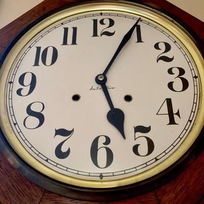 LOT 61 M: Signed Regulator Wall Clock by Geo. F. Rightmire