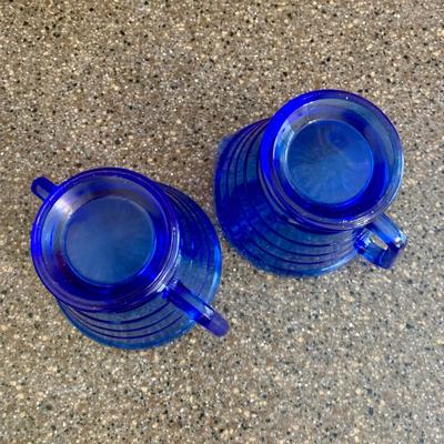 LOT 64 K: Signed Hand Blown Ruffled Rim Aqua & White Marbled Vase, Pasabahce Turkish Cobalt Blue Swirl Hand Blown Glass Footed Bowl,...