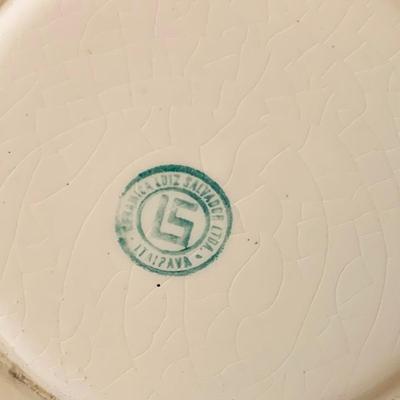 LOT 67 K: Yellow & Blue Floral Collector Plate Home Decor Collection