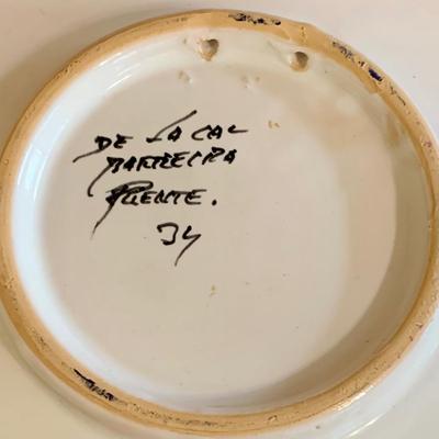 LOT 67 K: Yellow & Blue Floral Collector Plate Home Decor Collection