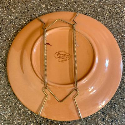 LOT 68 K & L: Yellow & Blue Fruit Collector Plate Home Decor Collection