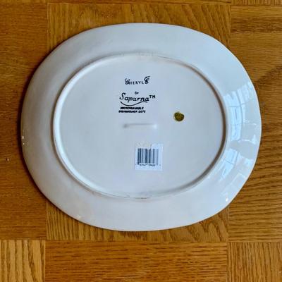 LOT 68 K & L: Yellow & Blue Fruit Collector Plate Home Decor Collection