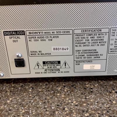 LOT 71 L: Sony Super Audio CD Player Model #SCD-CE595