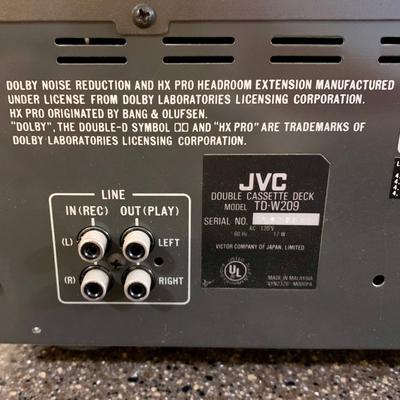 LOT 72 L: JVC Double Cassette Deck Model #TD-W209