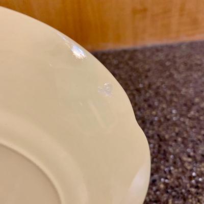 LOT 75 K: Goldendawn Johnson Bros. English Pale Yellow China Set & Ceramic Fruit Kitchenware