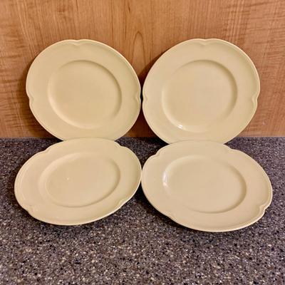 LOT 75 K: Goldendawn Johnson Bros. English Pale Yellow China Set & Ceramic Fruit Kitchenware