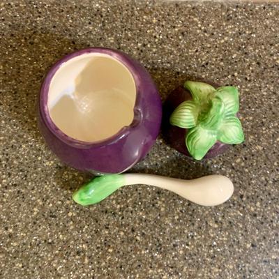 LOT 75 K: Goldendawn Johnson Bros. English Pale Yellow China Set & Ceramic Fruit Kitchenware