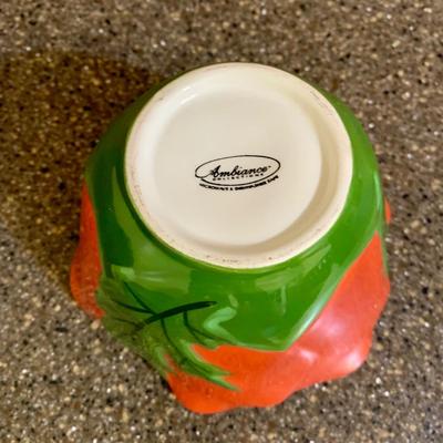 LOT 75 K: Goldendawn Johnson Bros. English Pale Yellow China Set & Ceramic Fruit Kitchenware