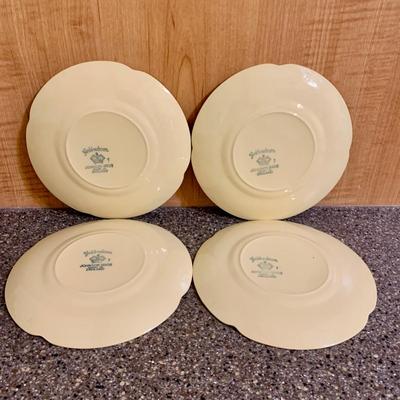 LOT 75 K: Goldendawn Johnson Bros. English Pale Yellow China Set & Ceramic Fruit Kitchenware