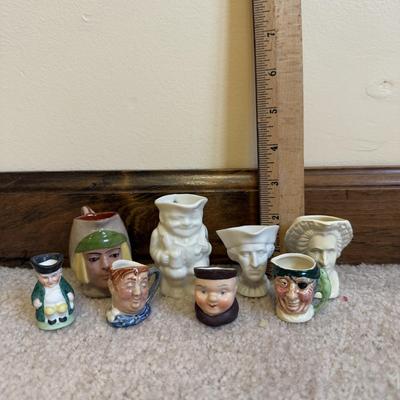 LOT 102B: Very Mini Toby Mugs & Jugs - Royal Doulton, Goebel, The American Potter NYWF