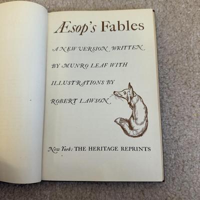 LOT 103B: Antique 1917 Hans Brinker or The Silver Skates by Mary Mapes Dodge, 1954 Grimm's Fairy Tales, 1941 Aesop's Fables,...