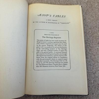 LOT 103B: Antique 1917 Hans Brinker or The Silver Skates by Mary Mapes Dodge, 1954 Grimm's Fairy Tales, 1941 Aesop's Fables,...