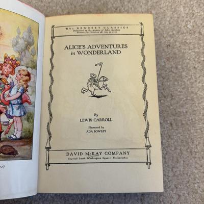 LOT 104B: 1933 Girl Scout Hand Book, 1953 Joan of Arc, Vintage Alice's Adventures in Wonderland, 1947 Little Women & Little Men...