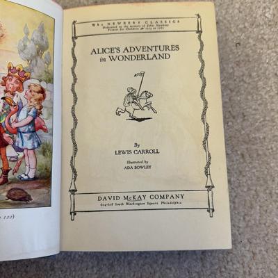 LOT 104B: 1933 Girl Scout Hand Book, 1953 Joan of Arc, Vintage Alice's Adventures in Wonderland, 1947 Little Women & Little Men...