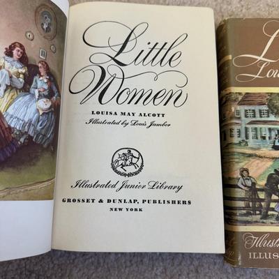 LOT 104B: 1933 Girl Scout Hand Book, 1953 Joan of Arc, Vintage Alice's Adventures in Wonderland, 1947 Little Women & Little Men...