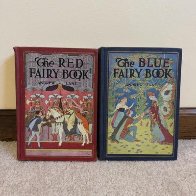 LOT 105B: Vintage 1930 Andrew Lang’ Red & Blue Fairy Books