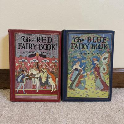 LOT 105B: Vintage 1930 Andrew Lang’ Red & Blue Fairy Books