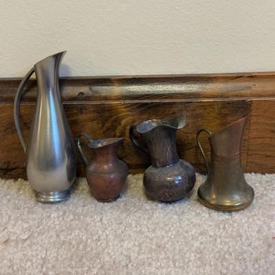 LOT 106B: Collection of Mini Pitchers - Glass, Cooper & More