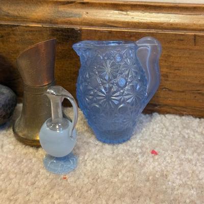 LOT 106B: Collection of Mini Pitchers - Glass, Cooper & More