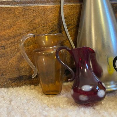 LOT 106B: Collection of Mini Pitchers - Glass, Cooper & More