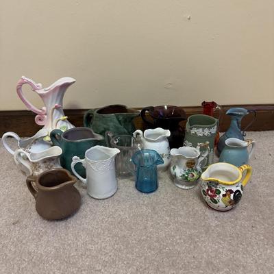 LOT 108B: Cream Pitcher Collection - Wedgwood, Stangl, Royal Crownford & More