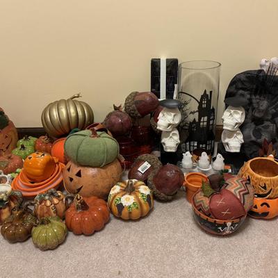 LOT 109B: Huge Lot of Halloween & Autumnal Home Decor