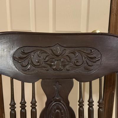 LOT 111B: Vintage Ornately Carved Rocking Chair