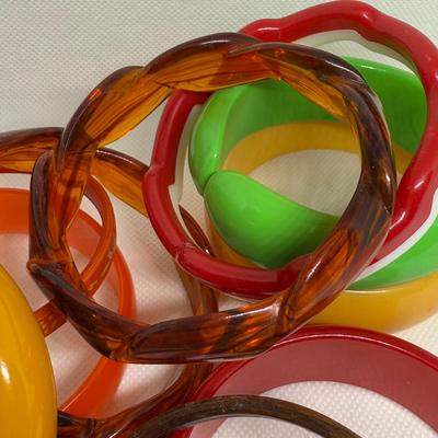 LOT 115J: Collection of Mod Bangle Bracelets