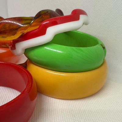 LOT 115J: Collection of Mod Bangle Bracelets