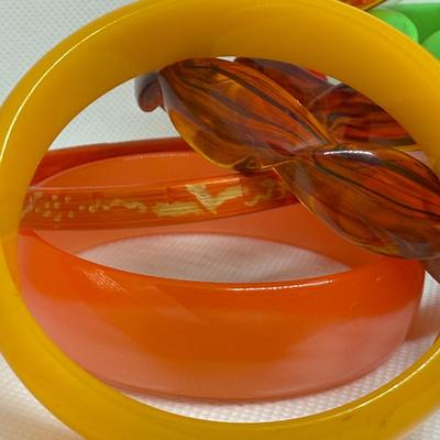 LOT 115J: Collection of Mod Bangle Bracelets