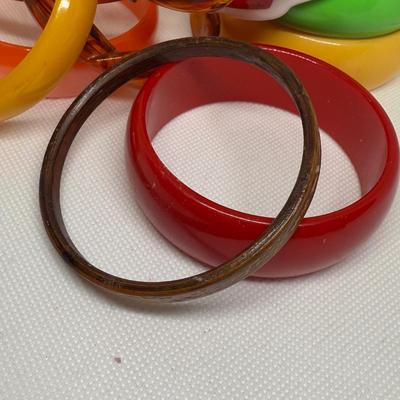 LOT 115J: Collection of Mod Bangle Bracelets