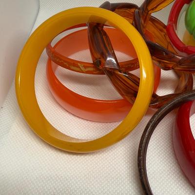 LOT 115J: Collection of Mod Bangle Bracelets