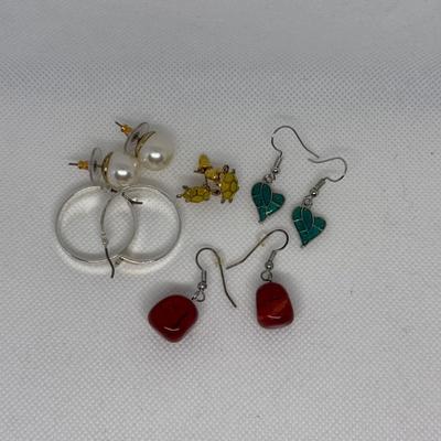 LOT 116J: Collection of Pierced Earrings