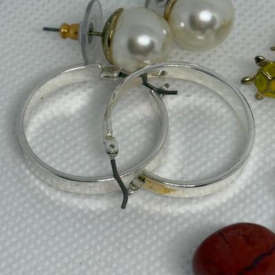 LOT 116J: Collection of Pierced Earrings