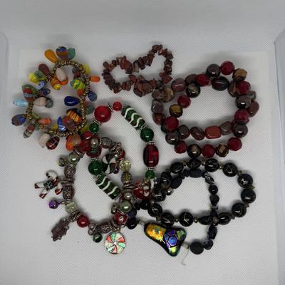 LOT 117J: Bracelet Collection - Beaded, Christmas Charm & More