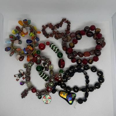 LOT 117J: Bracelet Collection - Beaded, Christmas Charm & More